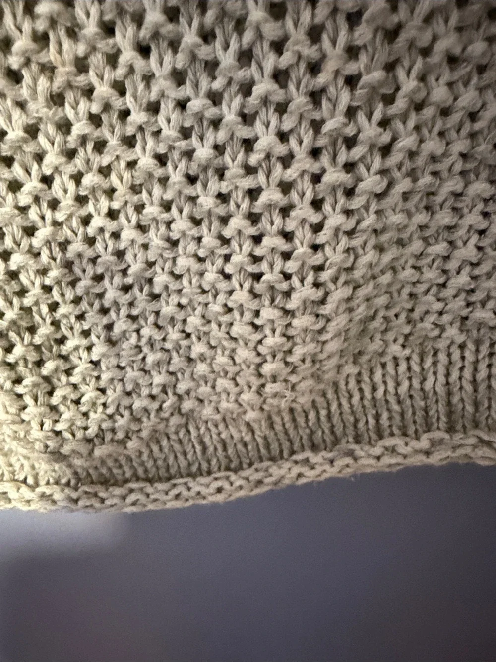 FREE PEOPLE Cream Open Knit Cotton Sweater Women’s Size Small